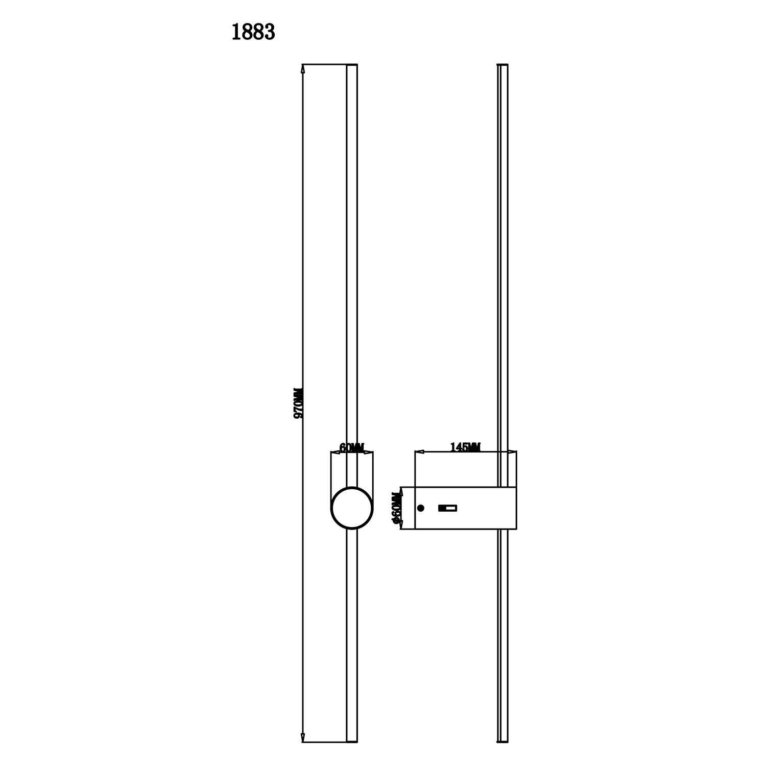 Zara 20W Sand Black CCT LED Wall Light