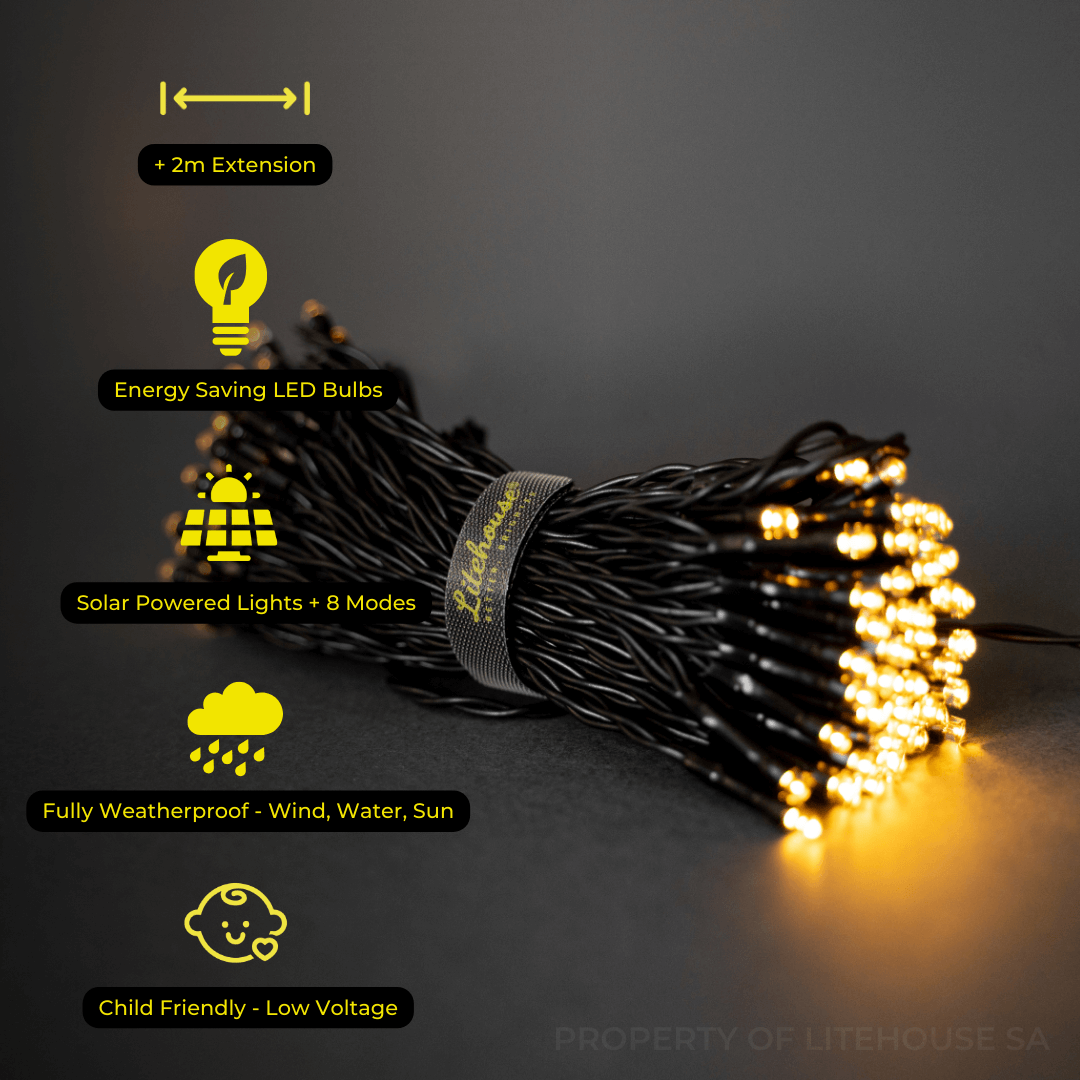 20 Metre Solar Fairy Lights