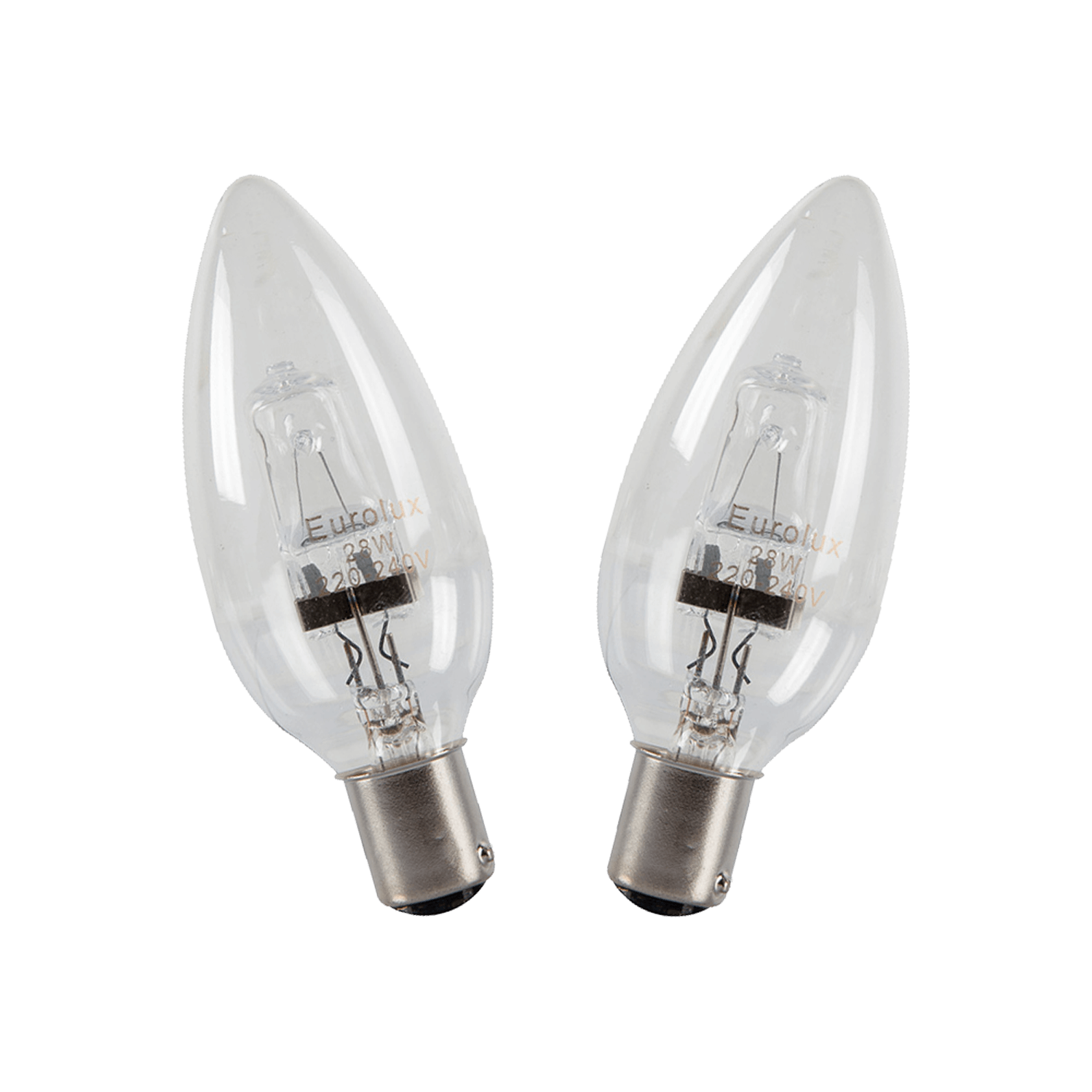 Candle 28W B15 Warm White Clear Eco Halogen Twin Pack