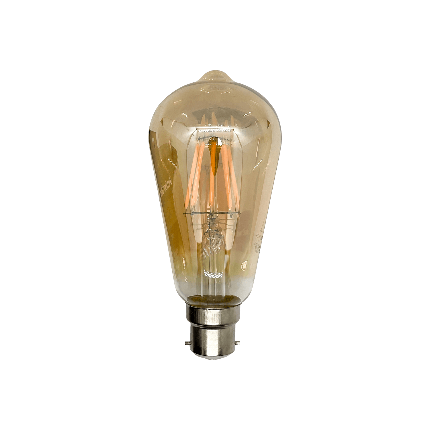 6W B22 Globes Warm White Dimmable Amber ST64 LED Filament