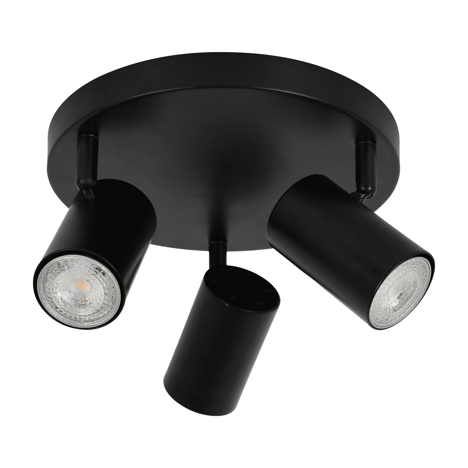 Harper 3 Light Black Disc Spot Light