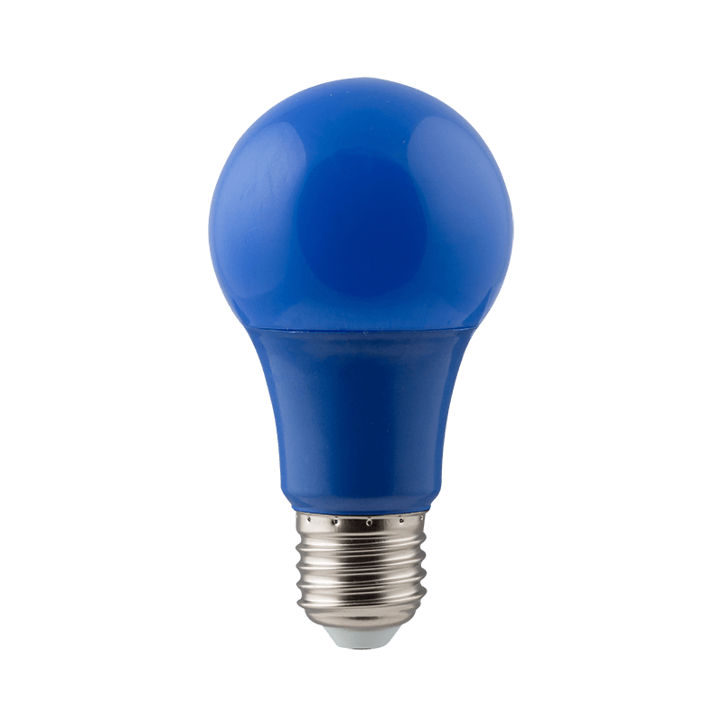 A60 7W ES & E27 Globes Blue LED
