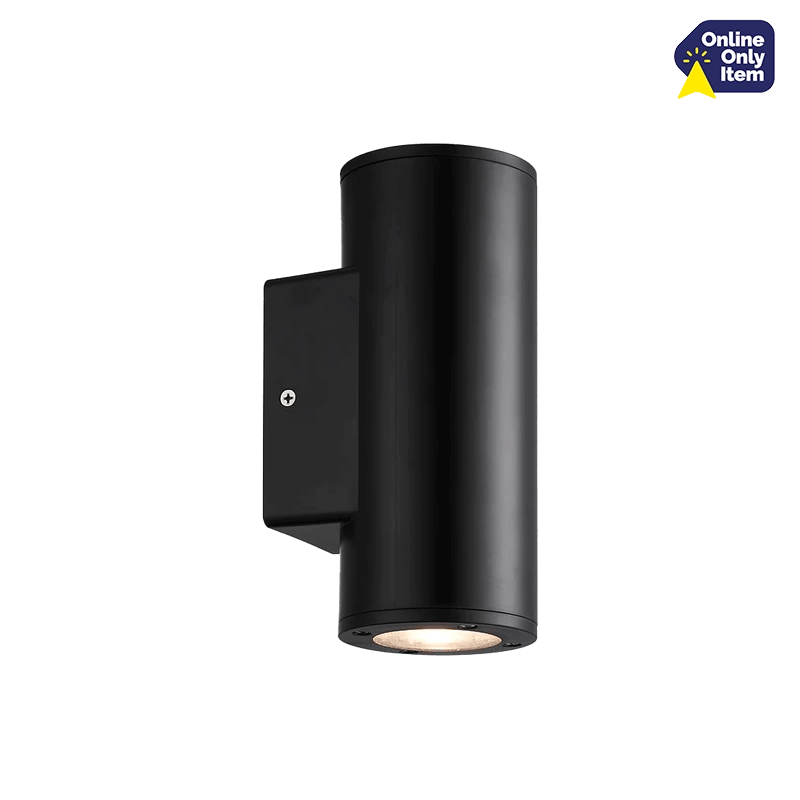 Argus Black Up and Down Facing Round Outdoor Wall Light