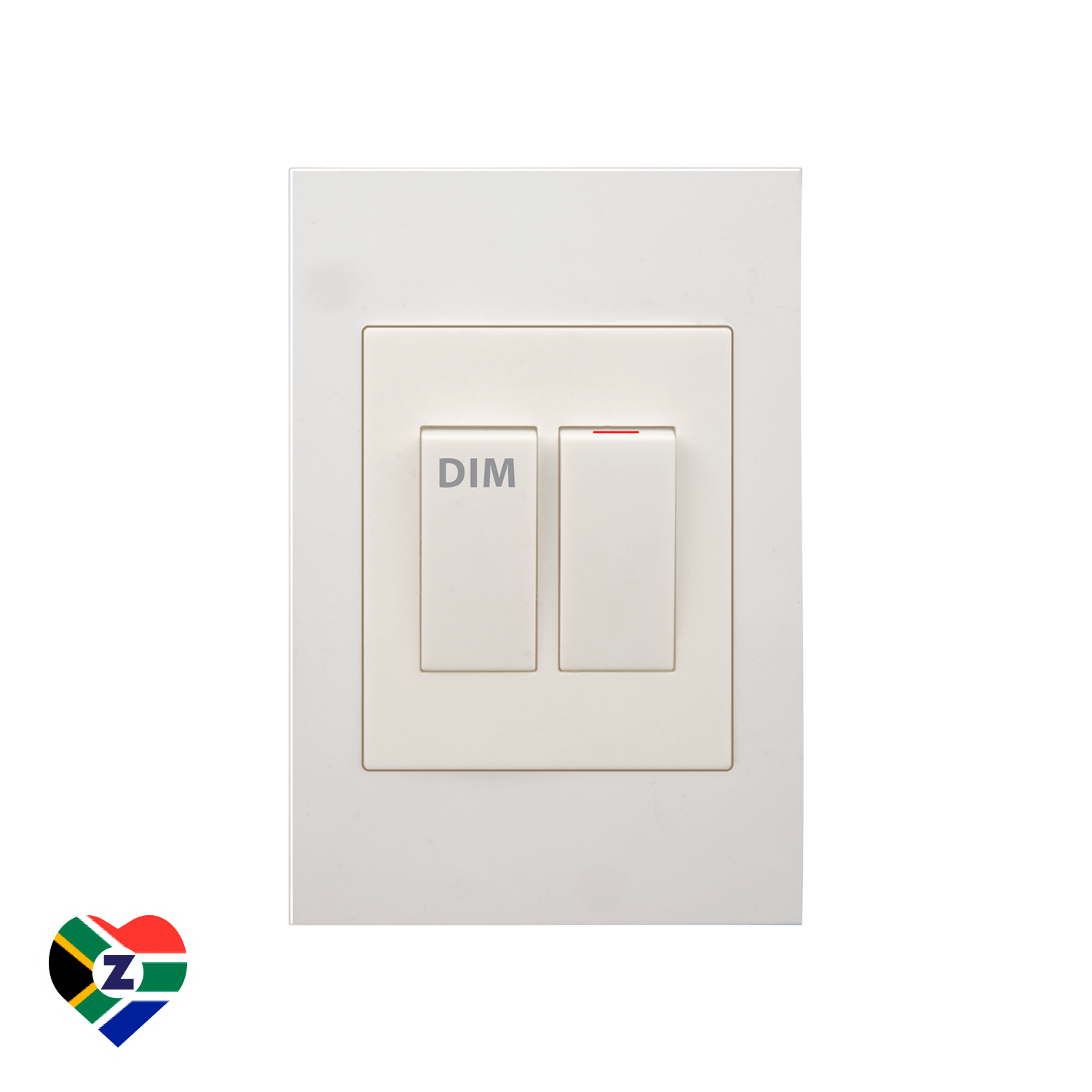 Dena Q 4x2 White 1 Lever Dimmer and 1 Lever 2 Way Switch