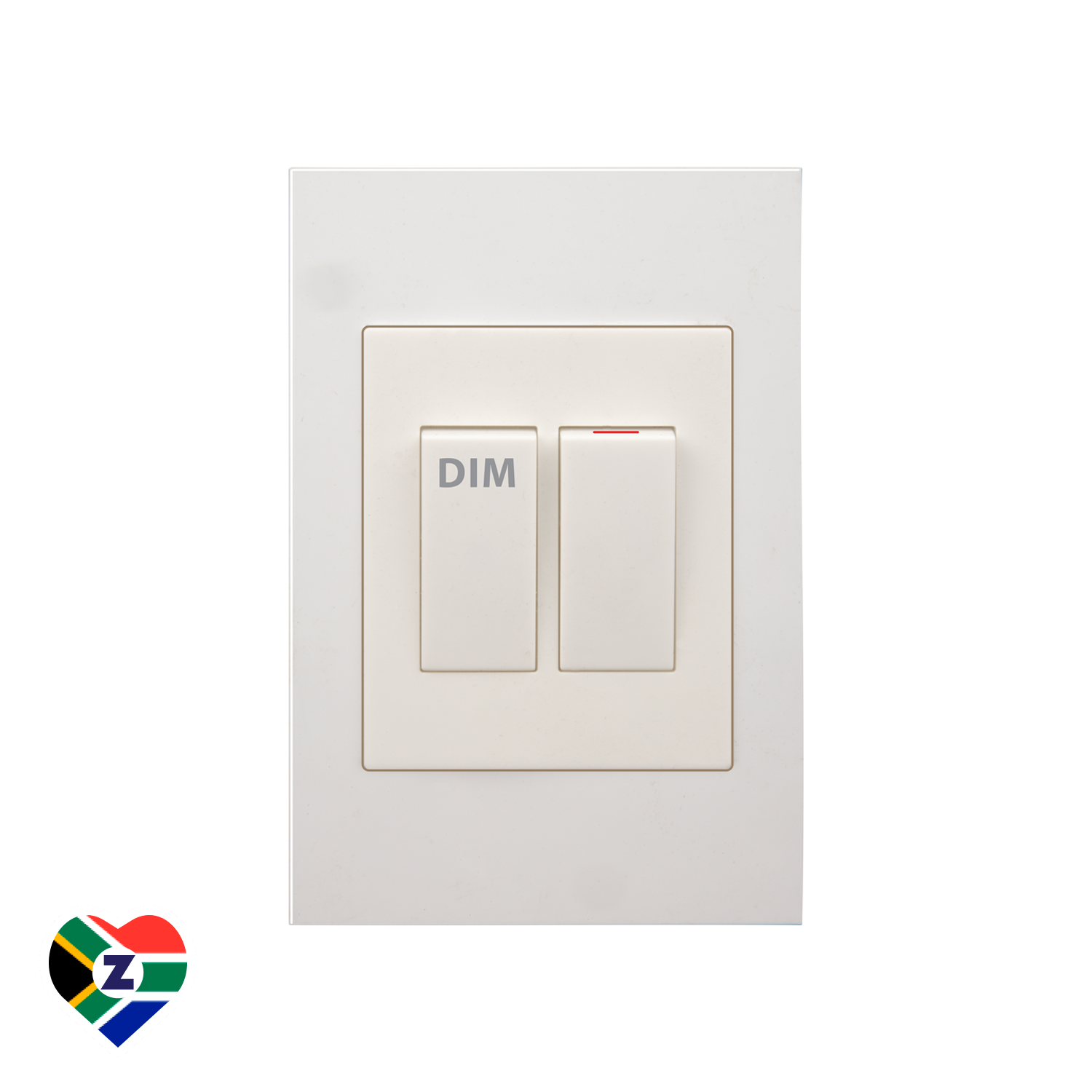 Dena Q 4x2 White 1 Lever Dimmer and 1 Lever Switch