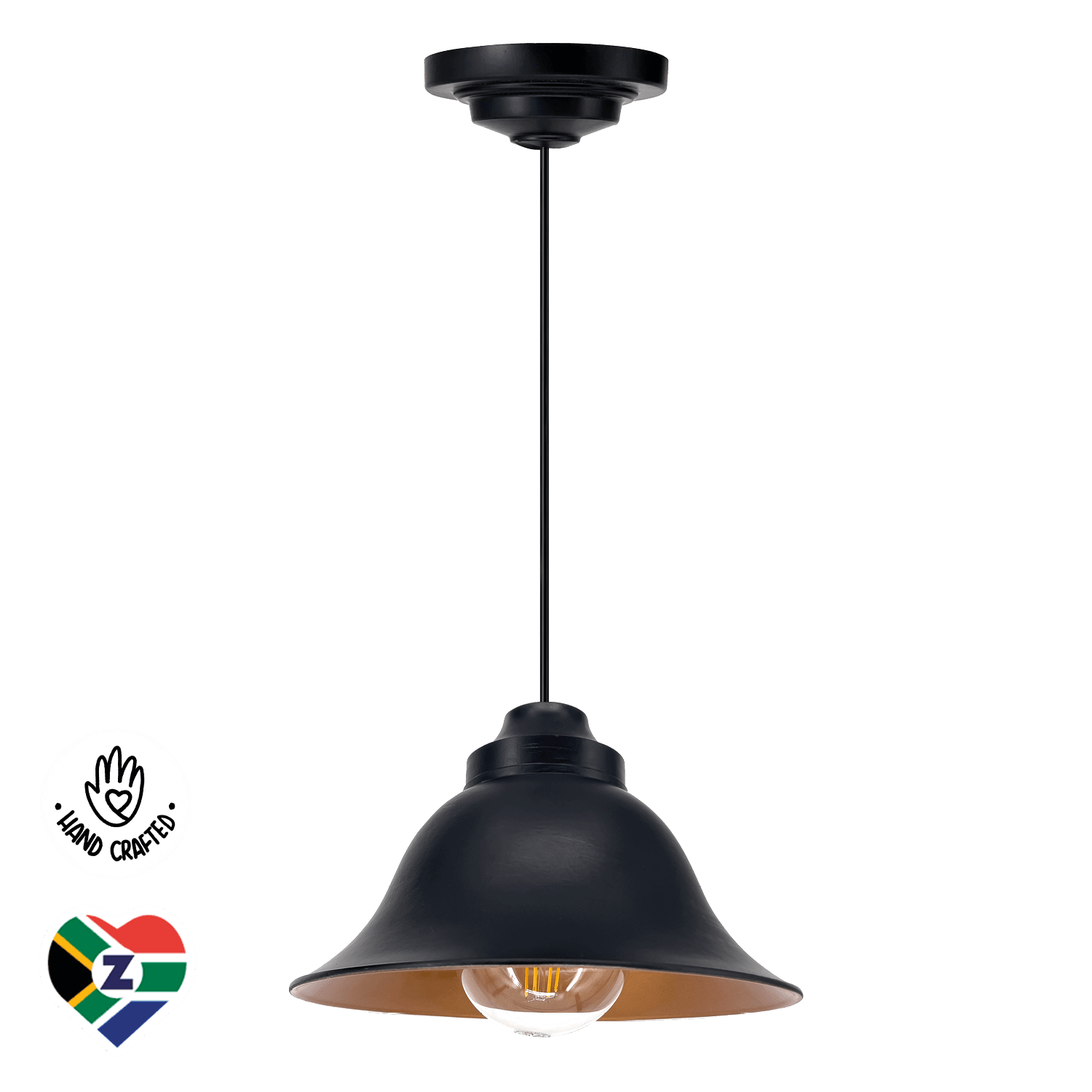 Matt Black hanging pendant light