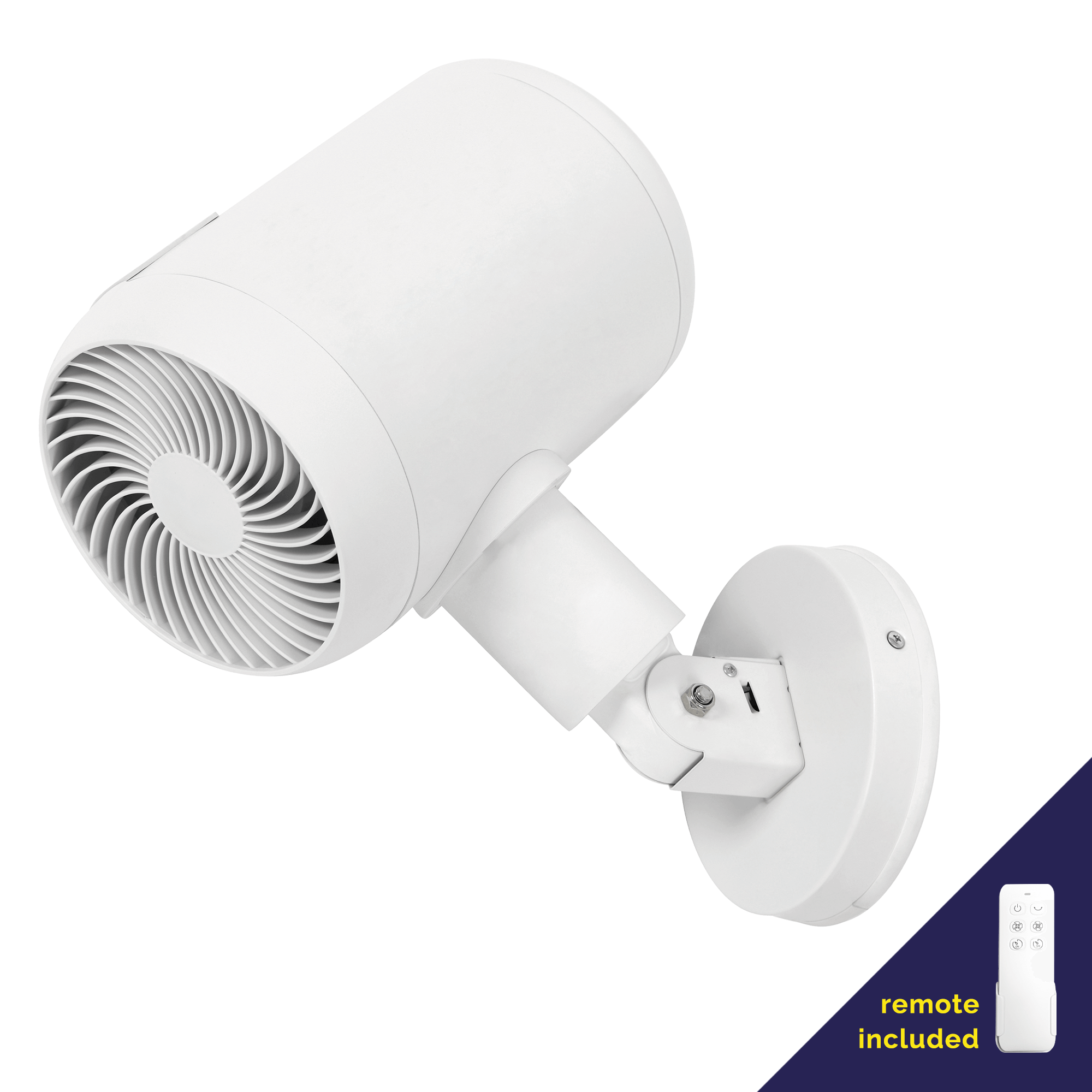 Jet 25W DC Matt White Wall Fan with Remote Control