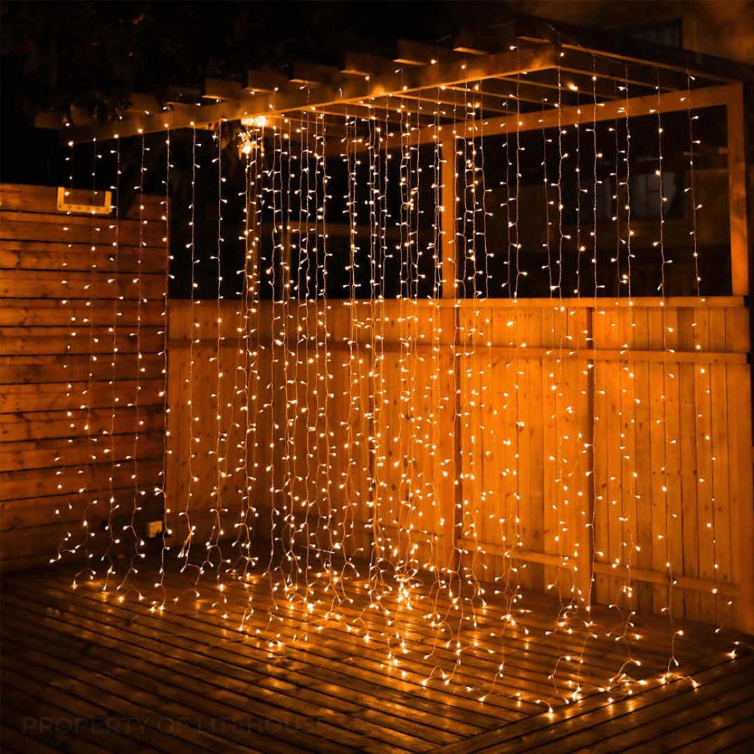 LED Plug In Curtain Fairy Lights