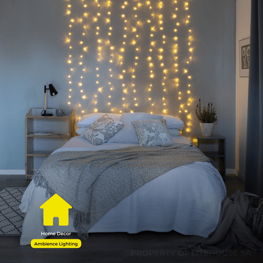 LED Plug In Curtain Fairy Lights