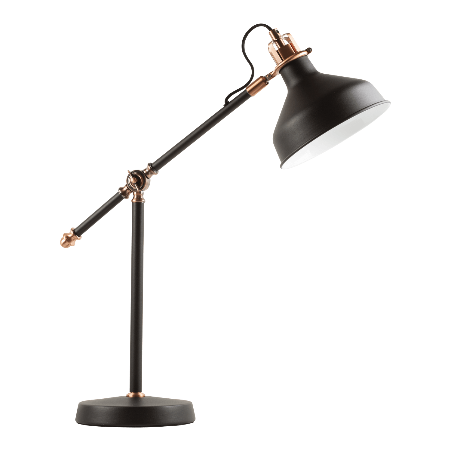 Black and Copper Desk Lamp