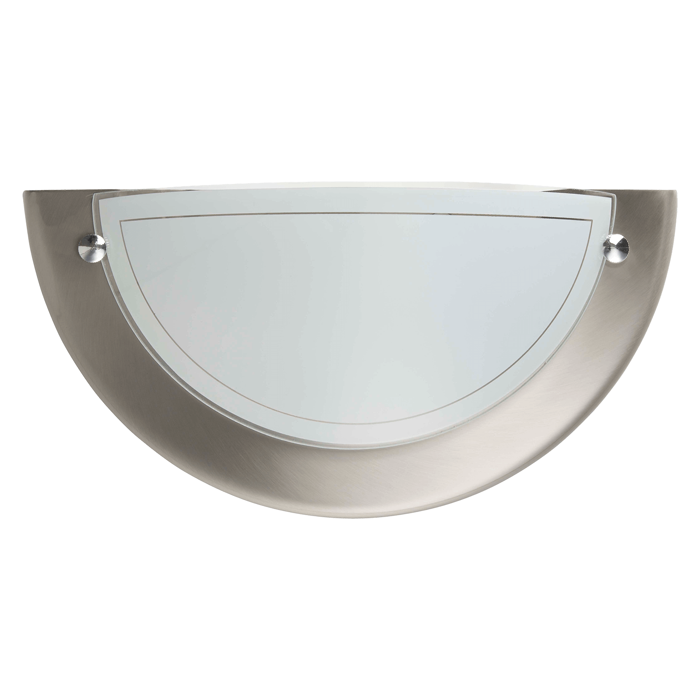 Miramar Satin Nickel Wall Light with Frosted Glass