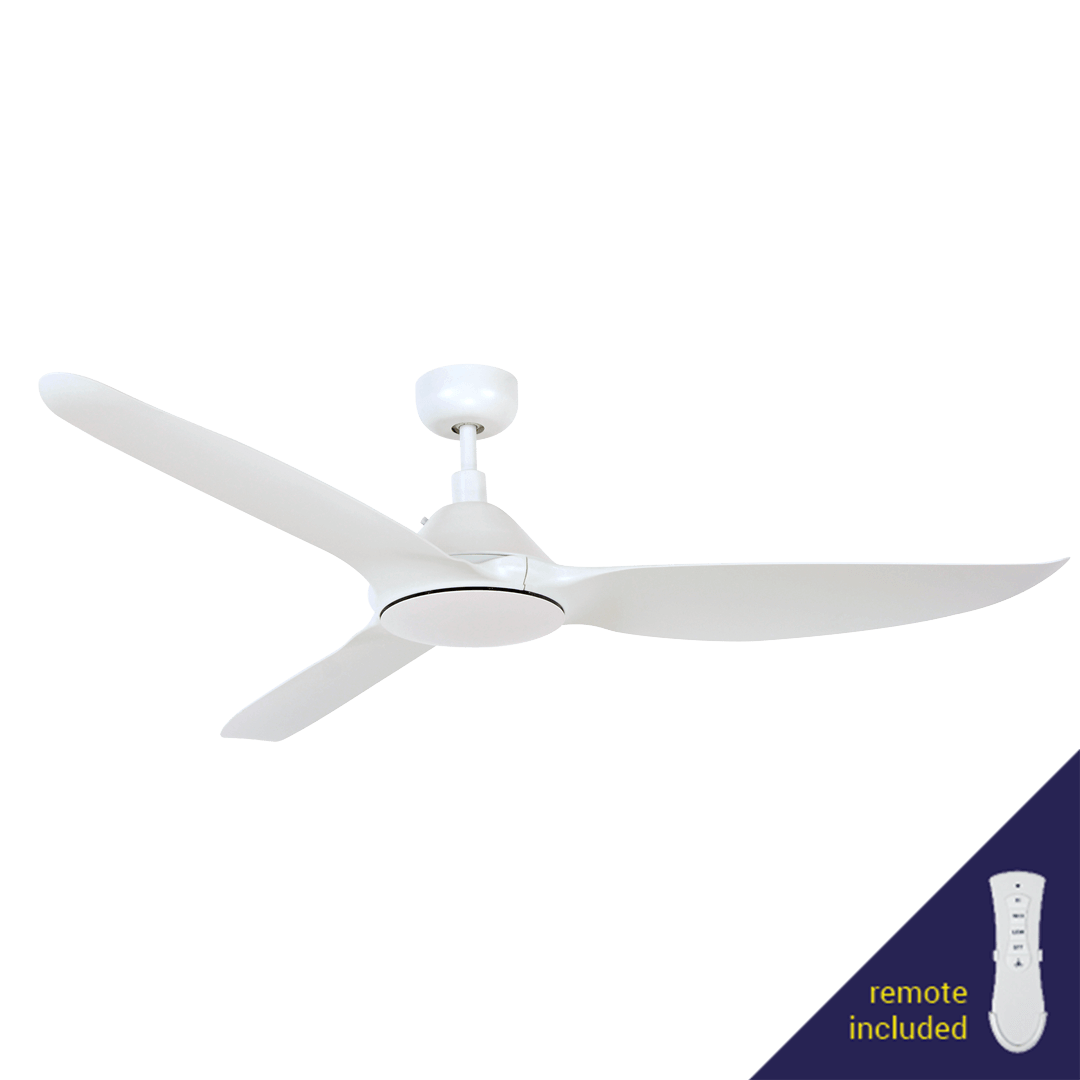 Pels White 80W Ceiling Fan with Remote Control