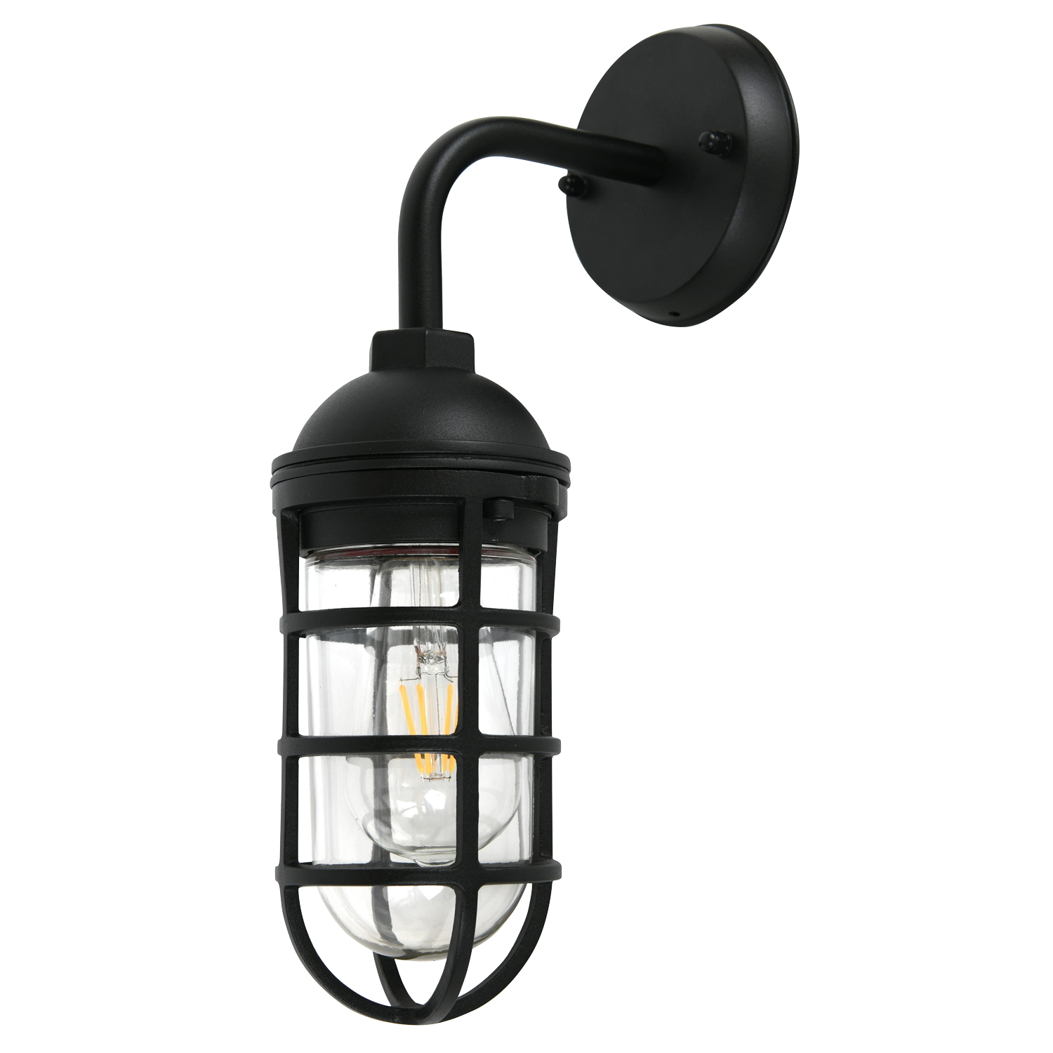 Route Sand Black Outdoor Wall Light