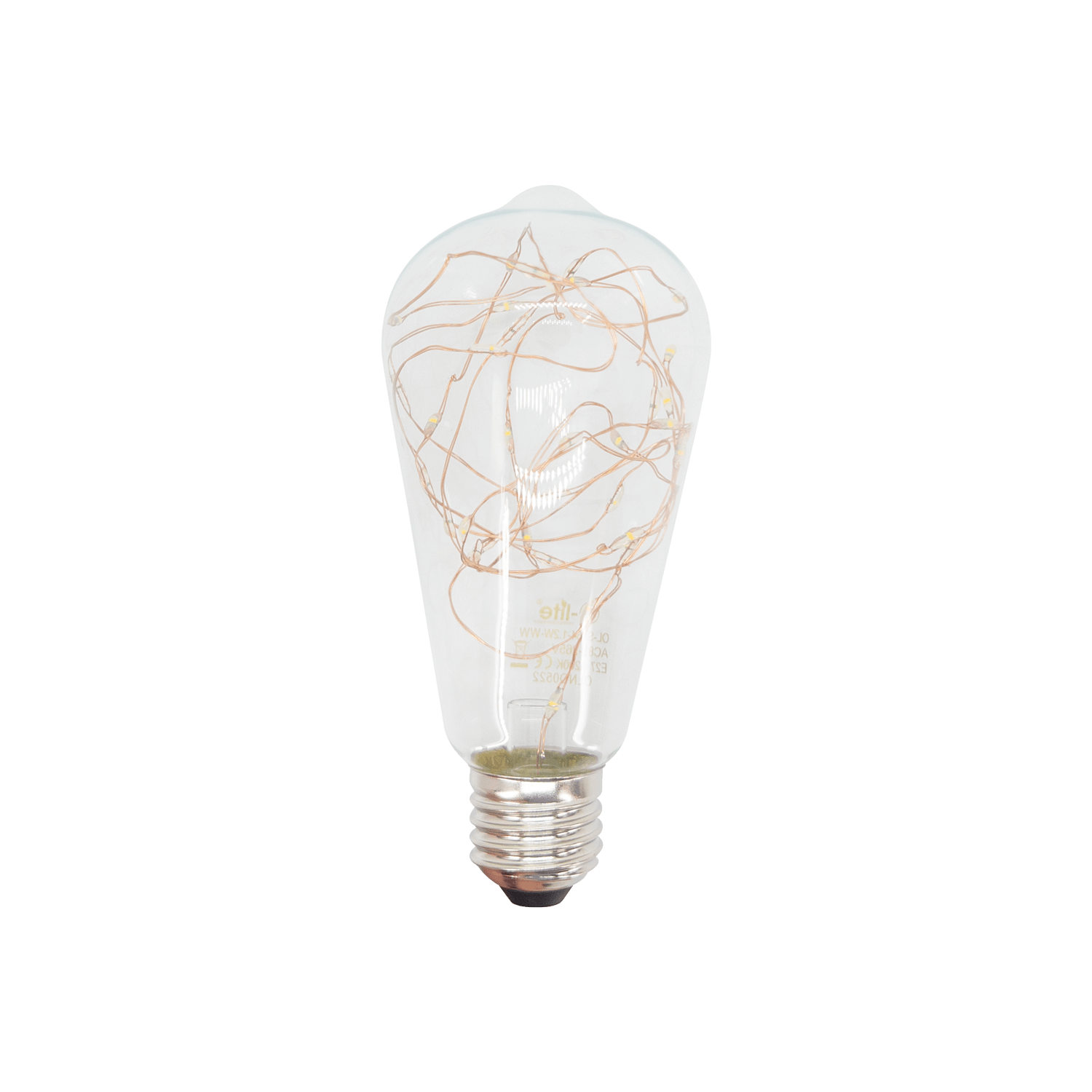 ST64 1.2W ES & E27 Globes Warm White Copper Wire LED Filament