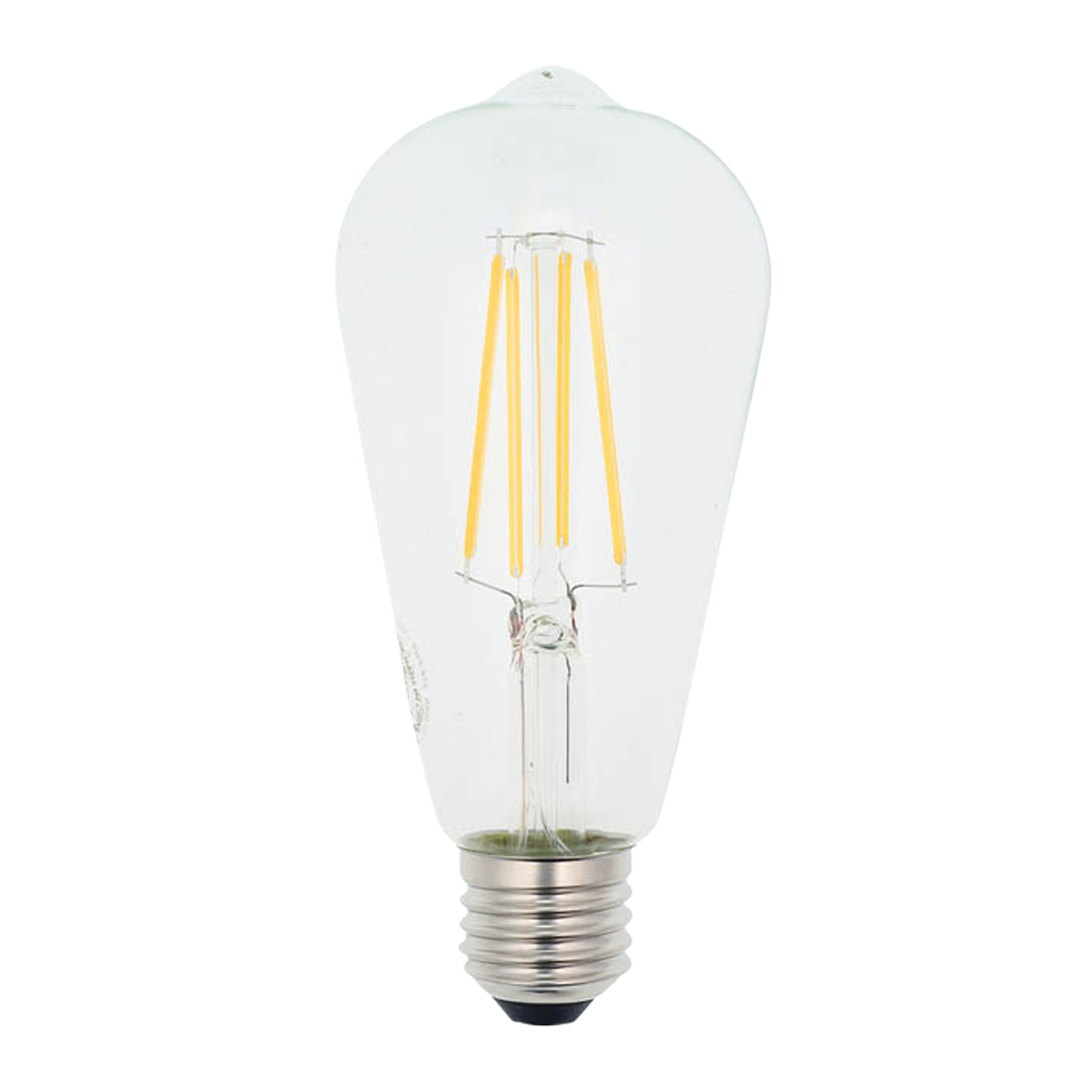 ST64 6W ES & E27 Globes Cool White Dimmable Clear LED Filament