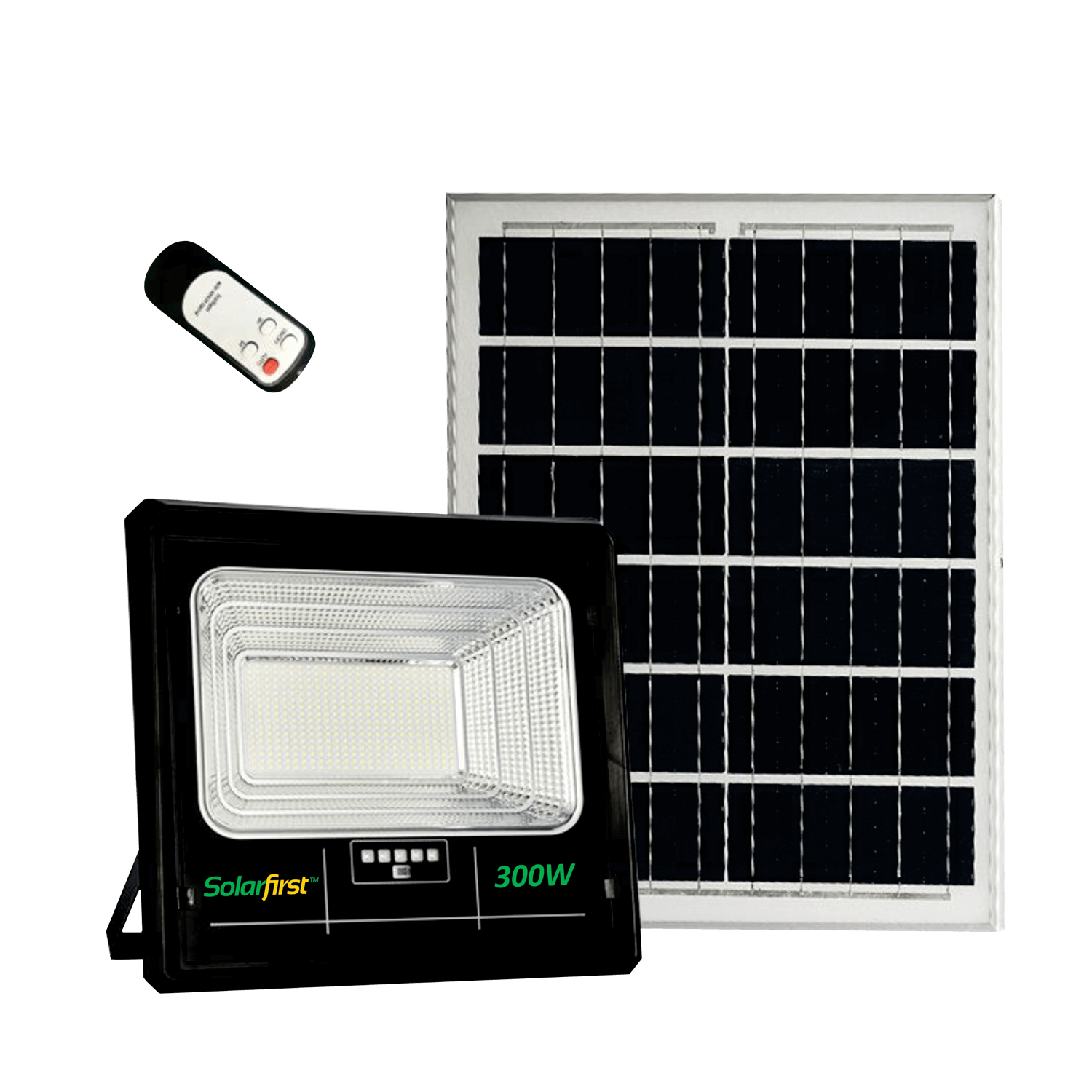 Solar 300W Flood Light with Solar Panel and Remote Control