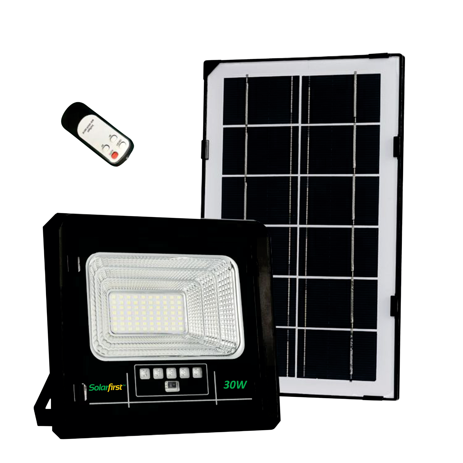 Solar 30W Flood Light with Solar Panel and Remote