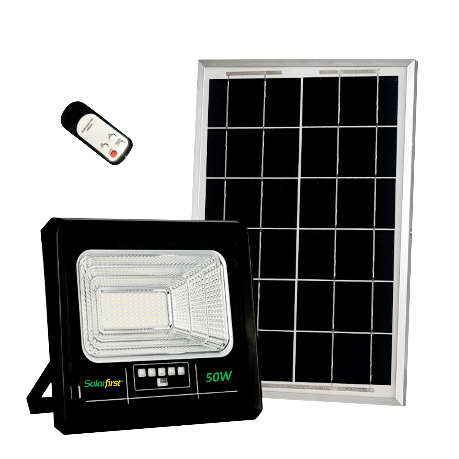 Solar 50W Flood Light with Solar Panel and Remote