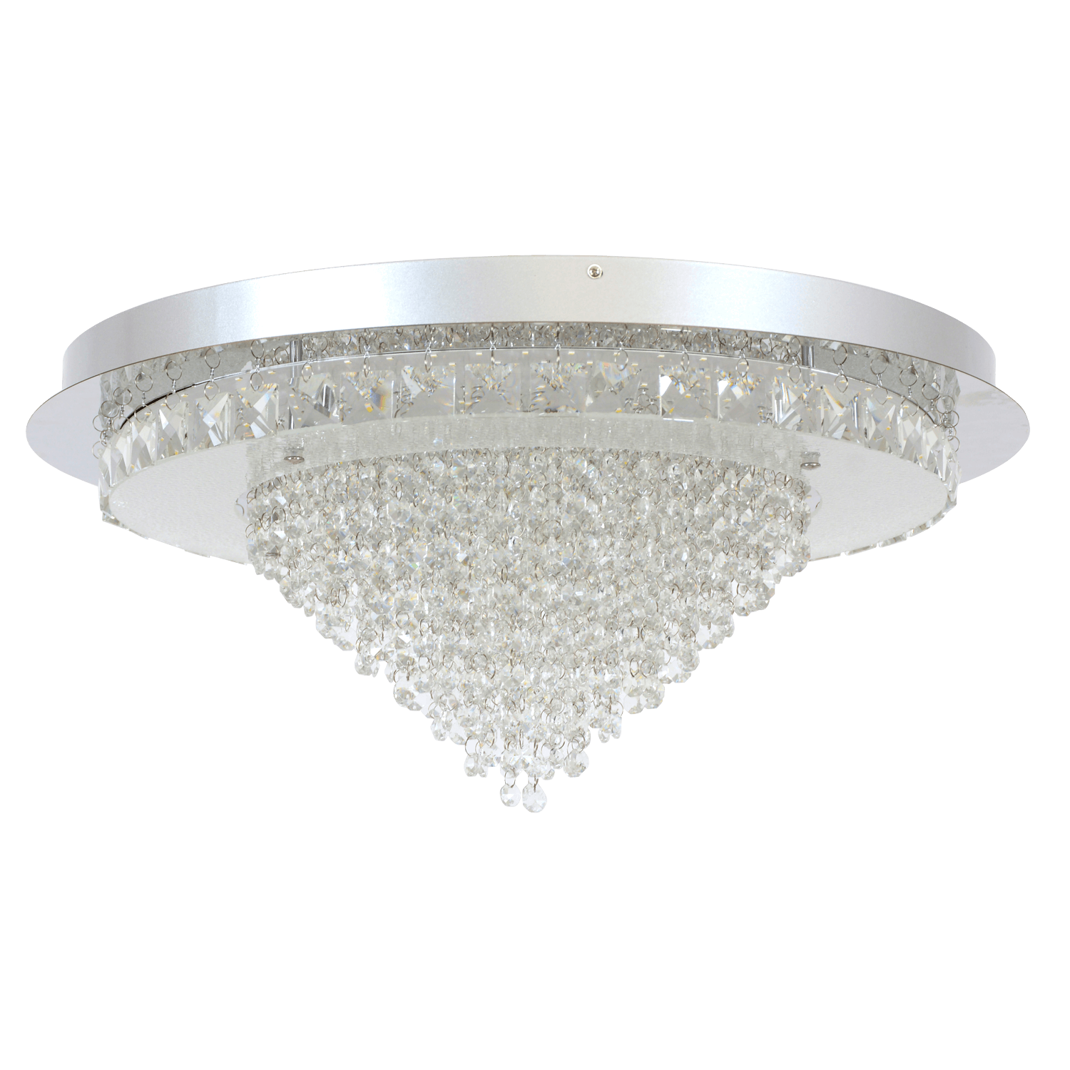 Star 60W Chrome LED Ceiling Light with Crystal and Glass